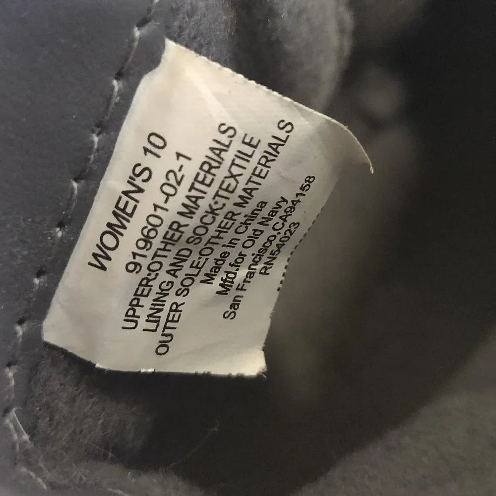 Old Navy Grey Ankle Booties Western Style Faux Leather